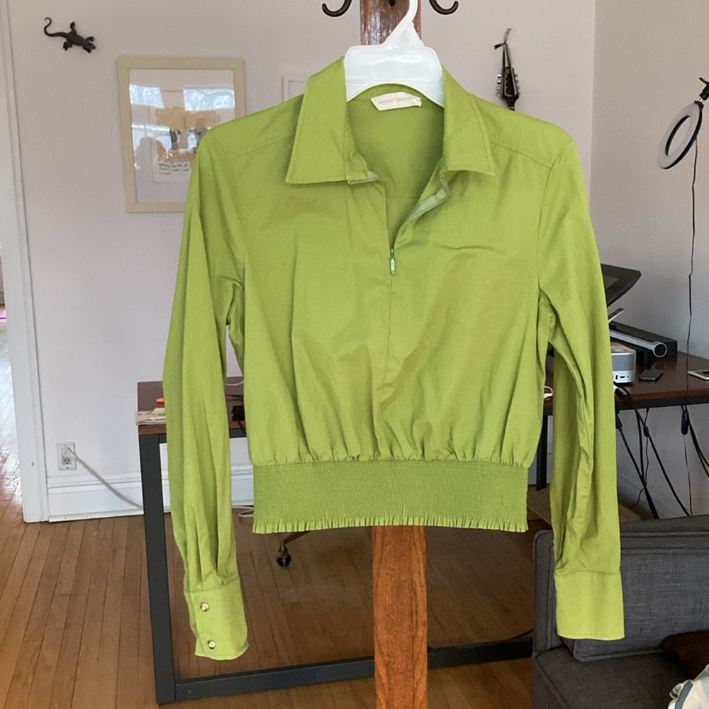 Bright seaweed green blouse, Brelin